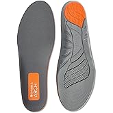 Sof Sole Arch TTF Insoles - Contoured Arch Support for Plantar Fasciitis, Heel Pain Relief, Foot Fatigue, and Blister Prevention - Gel Cushioning, Trim-to-Fit, Walking, Active Lifestyles, Men's 7-13