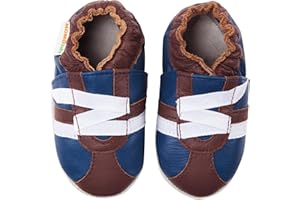 Momo Baby Boys Soft Sole Leather Shoes First Walker Toddler Crib Booties Slippers