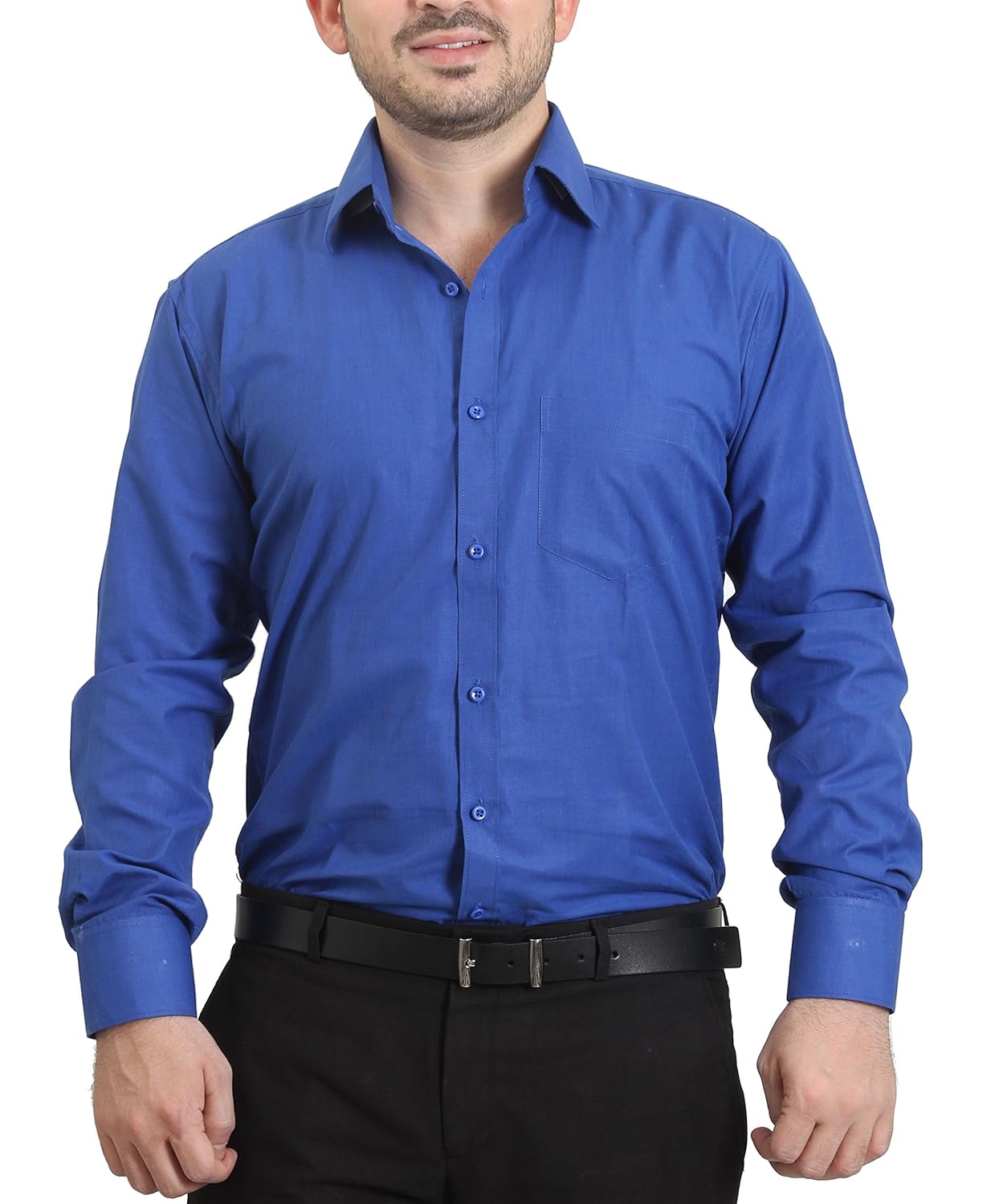 players men's cotton blend viscose casual shirt