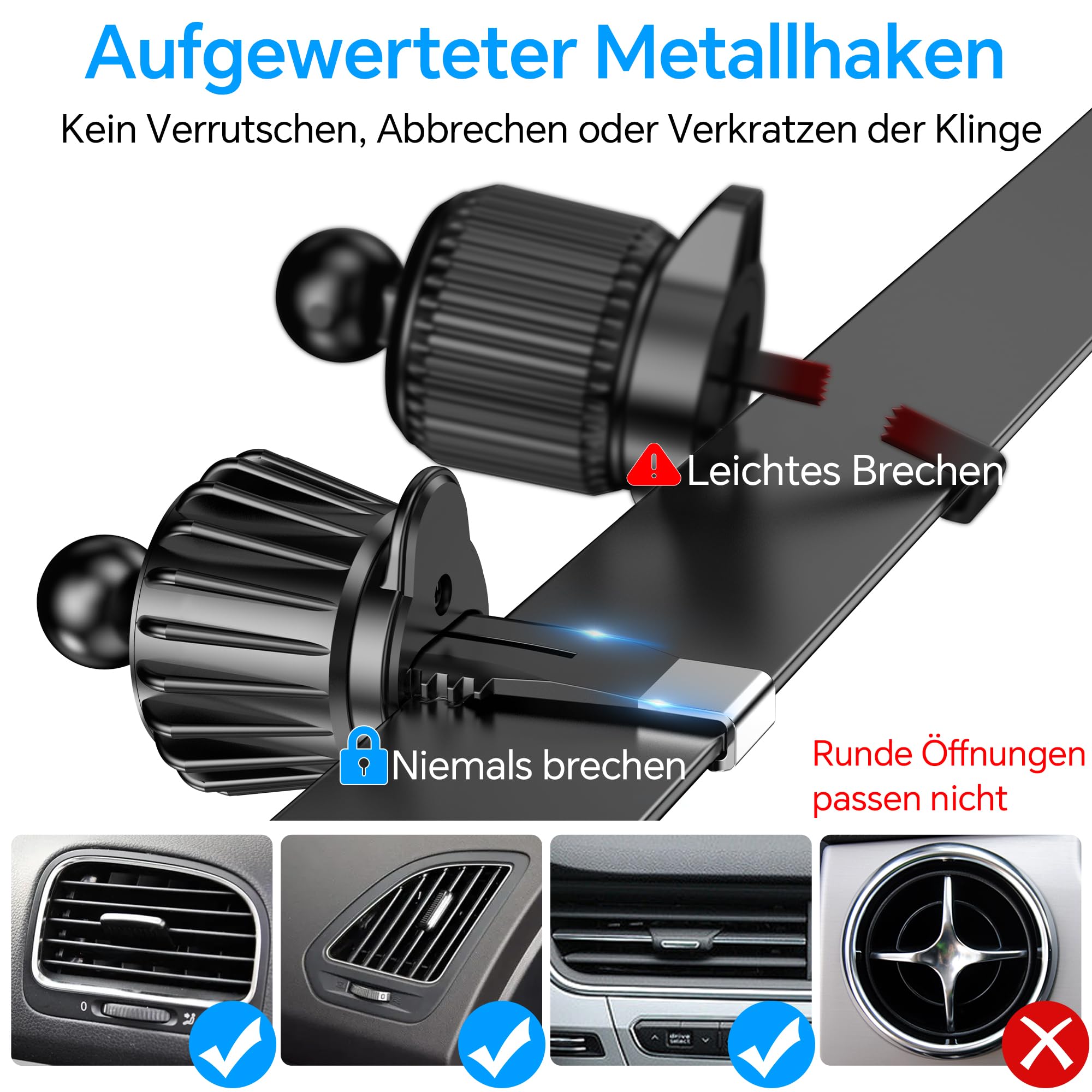 Coolpow Handyhalterung Auto für Magsafe Autohalterung【20x N55 Magnet】Handy Halterung Auto Zubehör Innenraum【360° Drehbar】Magnetische Auto Handyhalterung Lüftung für iPhone 17 16 15 14 13 Magsafe Hülle 7
