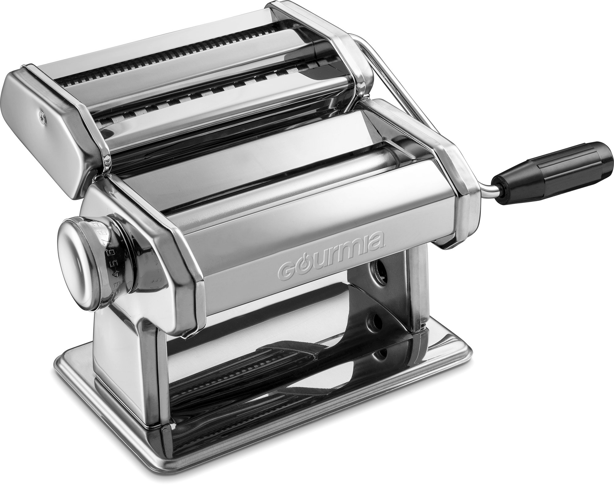 Gourmia GPM9980 Pasta Maker, Roller and Cutter Manual Hand Crank