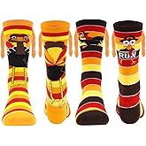 QAUYETM 2 Pairs Turkey Trot Socks Thanksgiving Running Gear Funny Turkey Socks with Hands Knee High Running Socks Turkey Trot Gear Costume