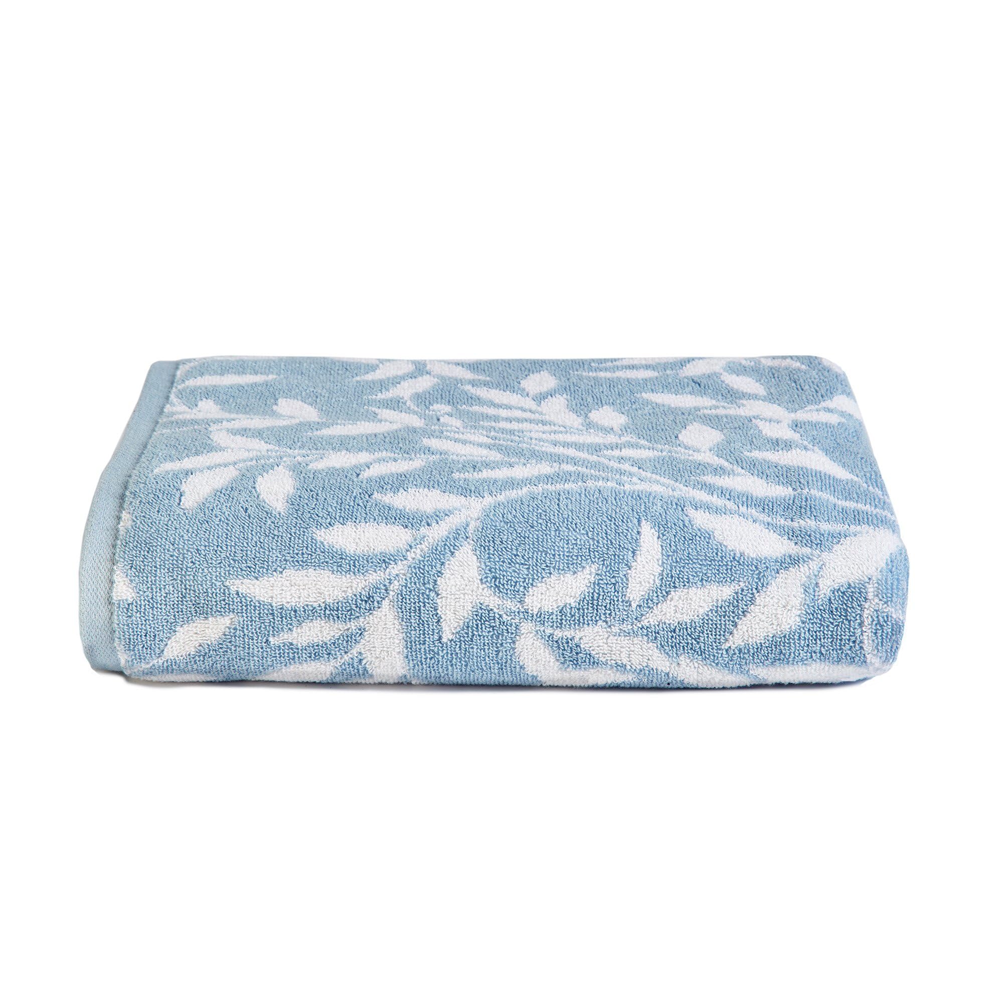 Dreams & Drapes Bathroom - Sandringham - 100% Cotton Bath Towel - 70 x 130cm in Pale Blue, (SGWBEUXPZD)
