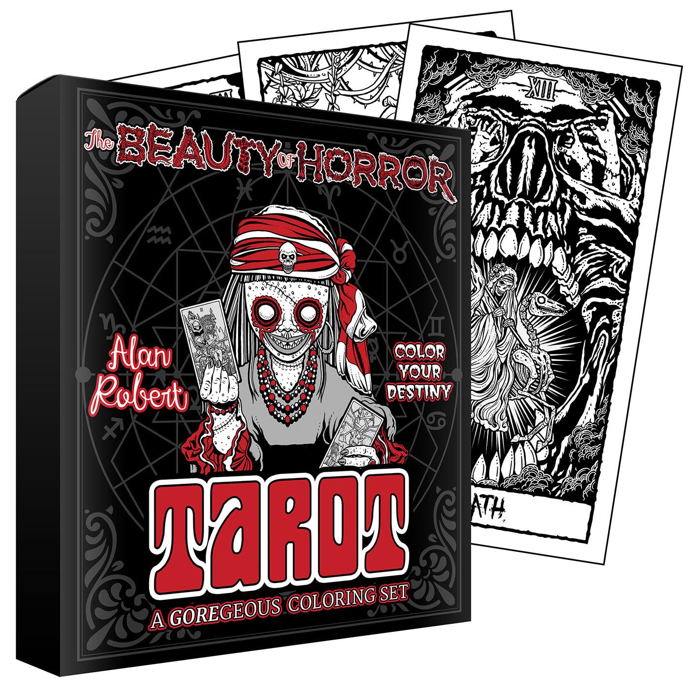 The Beauty of Horror: Color Your Destiny Tarot Deck The Beauty of Horror: Color Your Destiny Tarot Deck Cards