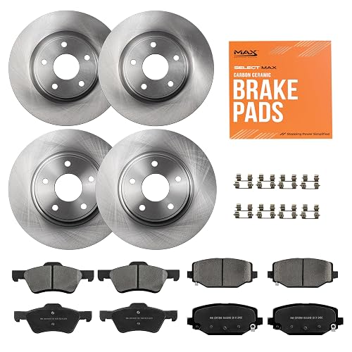 MAX Advanced Brakes - Brake Kit For 2012-2020 Dodge Grand Caravan (330mm Dia Front Rotor)| Carbon Ceramic Brake and Rotor Kit Front and Rear| OE Replacement Brake Rotors