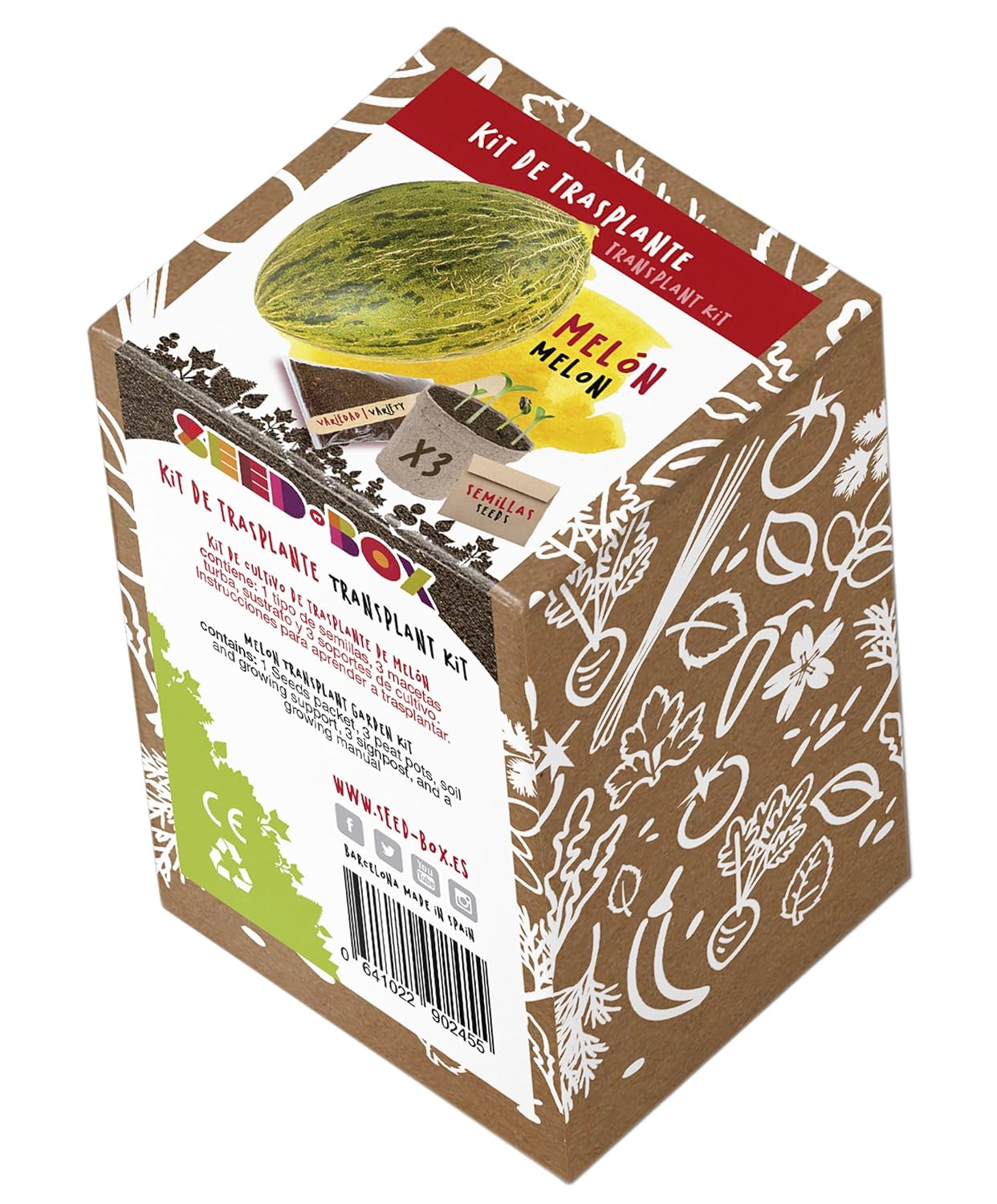 SeedBox KTEVHBL Huerto Urbano kit trasplante eco de berenjena ...