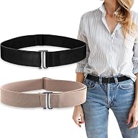 Womens Belts Adjustable Stretch Belt, No Show Flat Buckle  display picture 3