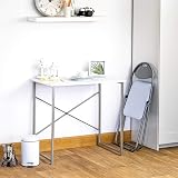 Harbour Housewares Padded Folding Chair White 6 Pack Metal Frame 114kg view 6