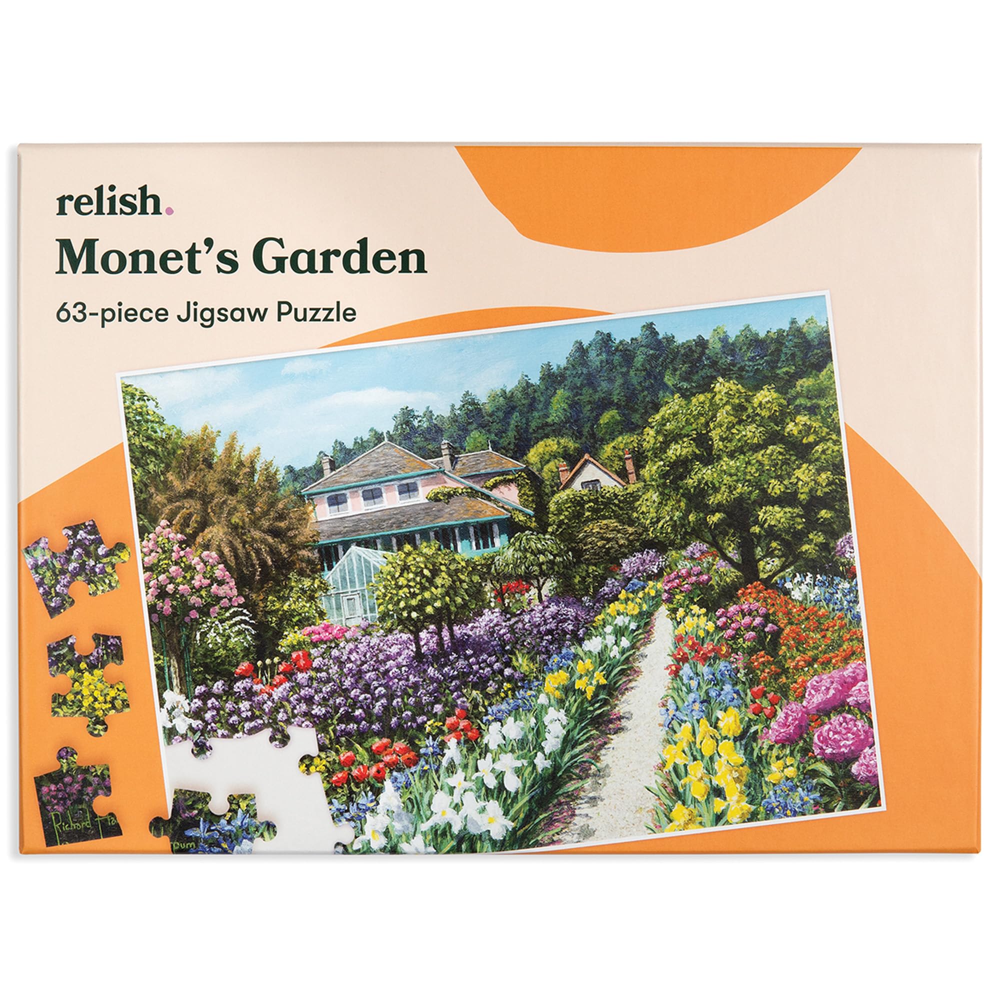 Relish - Dementia Jigsaw Puzzles for Adults, 63 Piece Monet's Garden Puzzle - Activities & Gifts for Elderly People with Alzheimer's