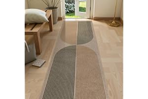 Lahome Modern Rainbow Easy Jute Rug, 2x8 Hallway Runner Washable Rugs for Entryway Farmhouse Kitchen Rug, Non Slip Indoor Outdoor Carpet Contemporary Throw Door Mat for Bedroom Porch