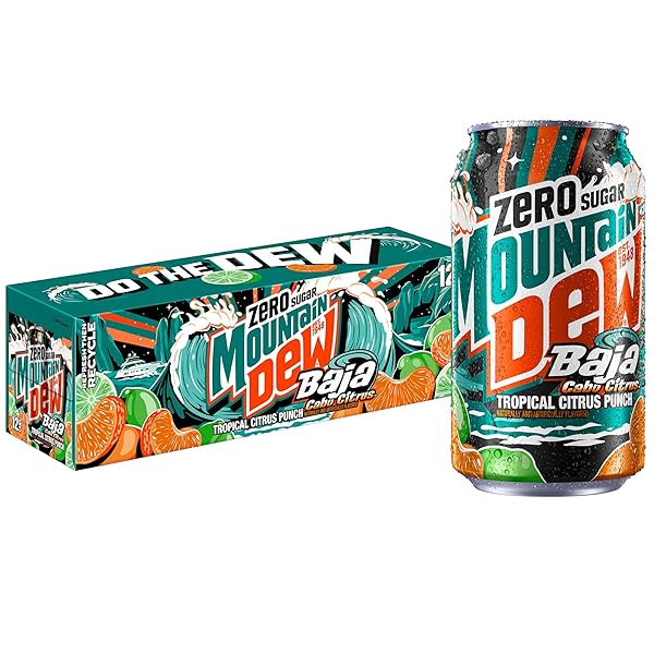 MOUNTAIN DEW, BAJA CABO CITRUS ZERO SUGAR 12...
