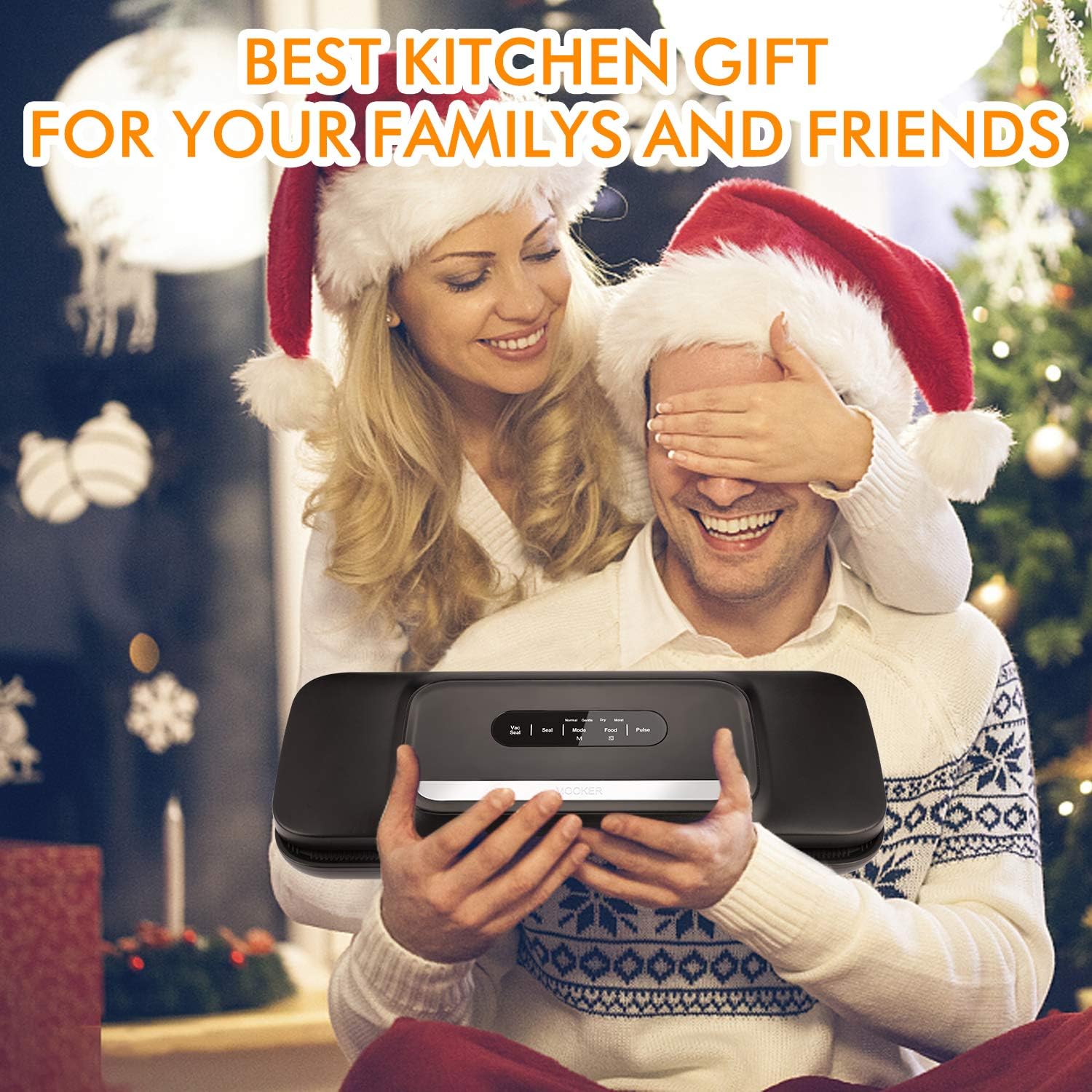 Vacuum Sealer Machine for Food- Automatic Food Sealer for Food Savers w/Starter Kit with 25 Pcs Vacuum Bags, Compact Design with Dry & Moist Food Modes and Led Indicator Lights, Free Your Hands and Easy to Clean（Black）: Kitchen & Dining