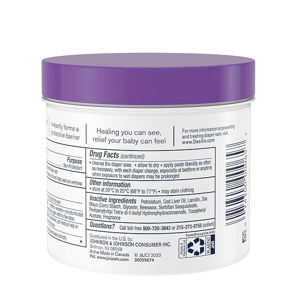 DESITIN MAXIMUM STRENGTH BABY DIAPER RASH CREAM, 40% ZINC OXIDE FOR TREATMENT, RELIEF & PREVENTION, HYPOALLERGENIC, PHTHALATE- & PARABEN-FREE PASTE, PROTECTS SKIN FOR UP TO 12 HOURS, 16 OZ