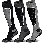 Hylaea Merino Wool Ski Socks, Cold Weather Socks for Snowboarding, Snow, Winter, Thermal Knee-high Warm Socks, Hunting