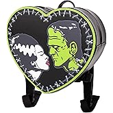 Rock Rebel Bride of Frankenstein & Frankenstein Monster Heart Shaped Backpack - Official Universal Monsters Bag