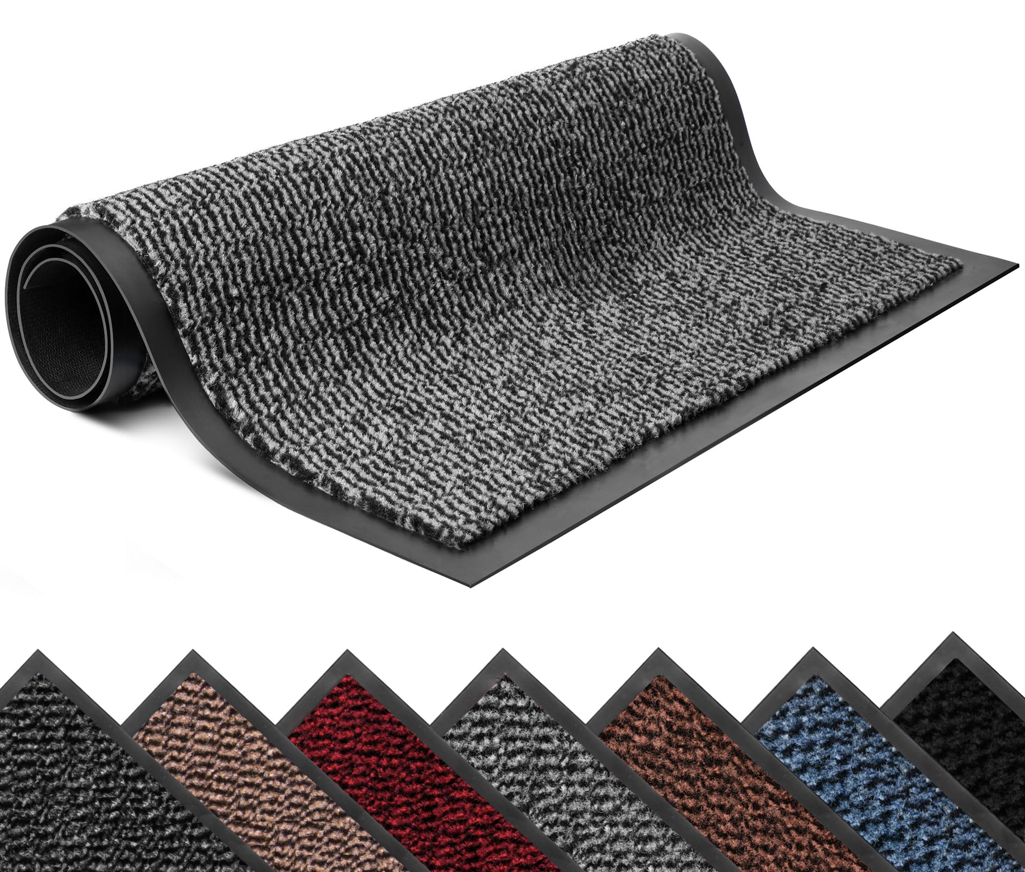 Lexell Washable Door Mat for Indoor & Outdoor - Highly Absorbent Non-Slip FloorMat, Heavy Duty Rubber Mat for Front & Back Door - Stunning & Waterproof