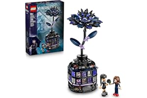 LEGO Wednesday Black Dahlia Flower Building Toy - Pretend Play Set for Girls & Boys, Ages 9+ - with Wednesday Addams & Professor Minidolls - Building Blocks for Kids - Gift Idea for Birthdays - 76784