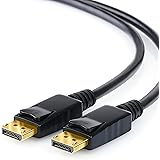 CSL - 3m Ultra HD (4k) Displayport 1.2v (DP) auf Displayport 1.2v (DP) Kabel | inkl. Sperrfunktion | Aufl&ouml;sung bis zu 3840 x 2160 bei 30 Hz | HDCP 1.3 | bis zu 17 Gbit/s | Zertifiziert | dreifach geschirmt | 24k vergoldete Kontakte | f&uuml;r Grafikkarten / PC und Apple