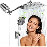 10" Shower Head with Handheld, Rain Shower Head with Filter Combe Set | High Pressure; 3 Modes Sprayer; Filtered Shower for Hard Water,Families, Pets; Adjustable Height &amp; Angle; Easy Install;Chrome