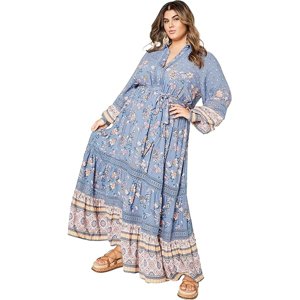 City Chic Women's Apparel Citychic Plus Size Maxi Endless Sun Prt Dress, Cha  Cha, 12 Plus at Amazon Women's Clothing store