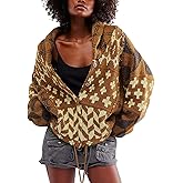 ABYOVRT Women Cardigan Sweater Shawl Collar Button Down Oversized Sweaters Boho Fall Coat