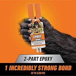 Gorilla 2 Part Epoxy, Clear Epoxy, 0.85 Ounce
