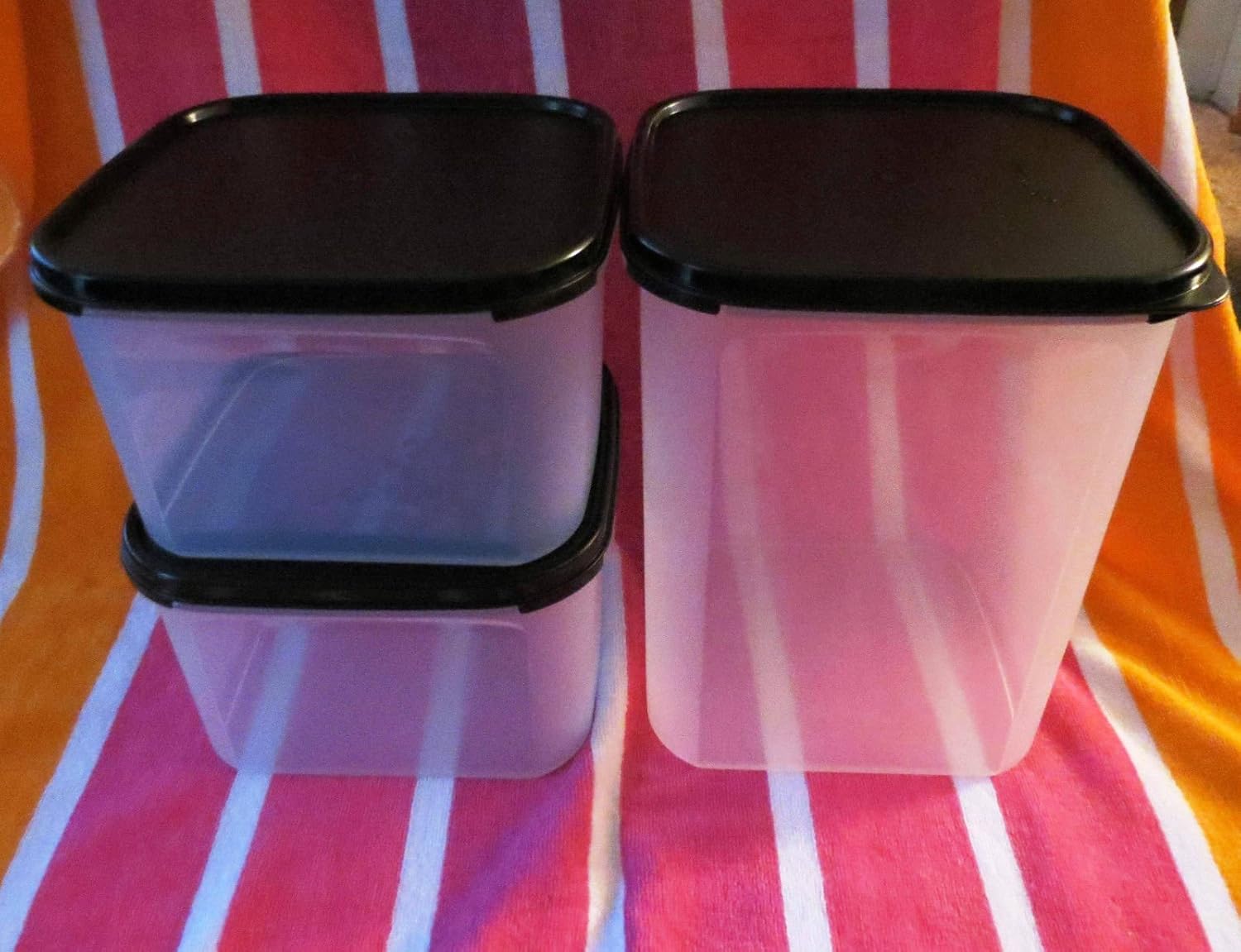 Storage Container Tupperware Set of 4 Modular Mates Square I 1.2L