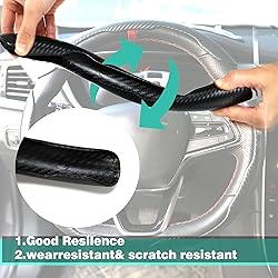 3 Pc Car Carbon Fiber Anti-Skid Steering Wheel