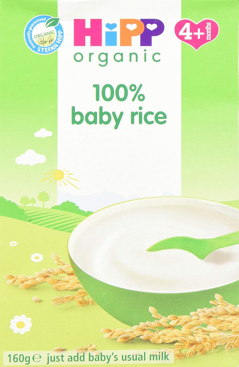 adding baby rice to milk