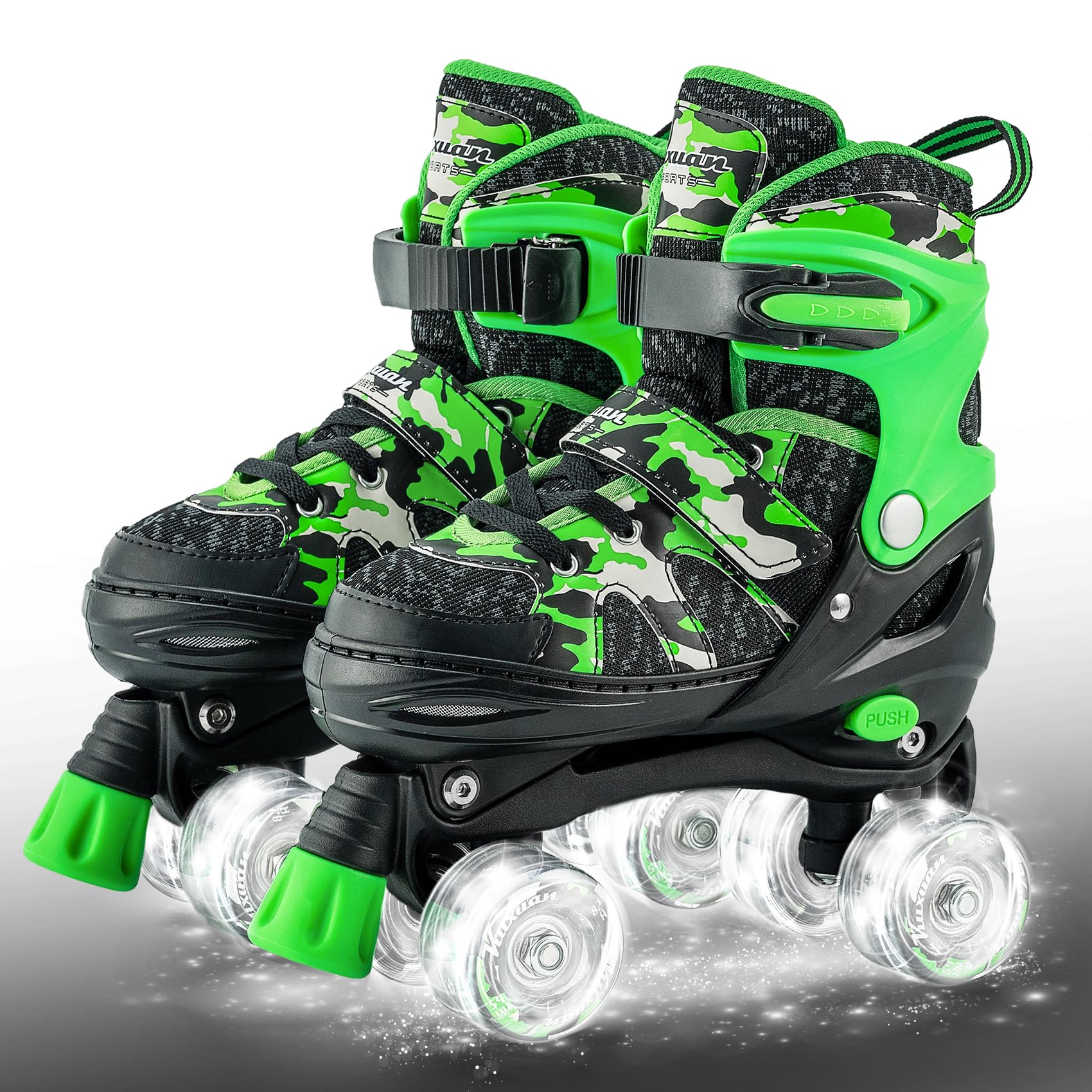Photo 1 of Adjustable Roller Skates for Boy & Youth, Kids Roller Skates with All Light up Wheels for Indoor Outdoor Sports