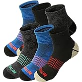 BIOAUM Men's Athletic Socks Size 10-13 - 6 Pairs Cotton Quarter Socks for Running, Workout, Work