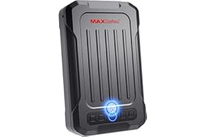 MAXSAFES Portable Pistol Safe Biometric Gun Safe with Keys Quick Access Smart Fingerprint Handgun Safe, Keypad for Cars, Travel, Nightstand, Bedside 20002-SF