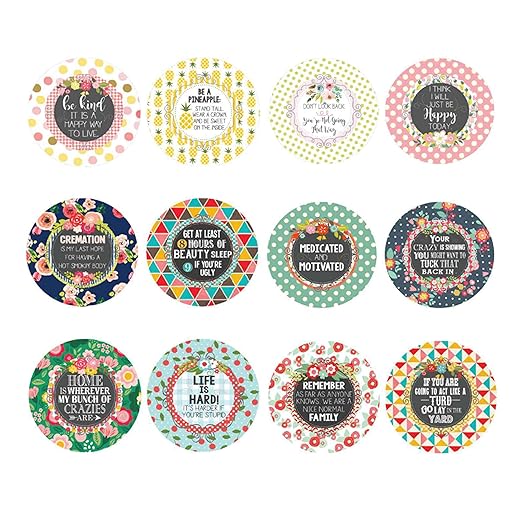 Chit Chat Juego de 12 imanes 3D para nevera con frases ...