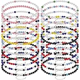 Landical 24 Pcs Rhinestone Baseball Necklace for Men Women Bead Baseball Necklace Rhinestone Bling Multicolored Inspired Sports Jewelry Gift for Team Players Lovers Fans