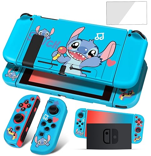 Cute Cow Print Nintendo Switch Case - TPU Protective Cover With Screen Protector