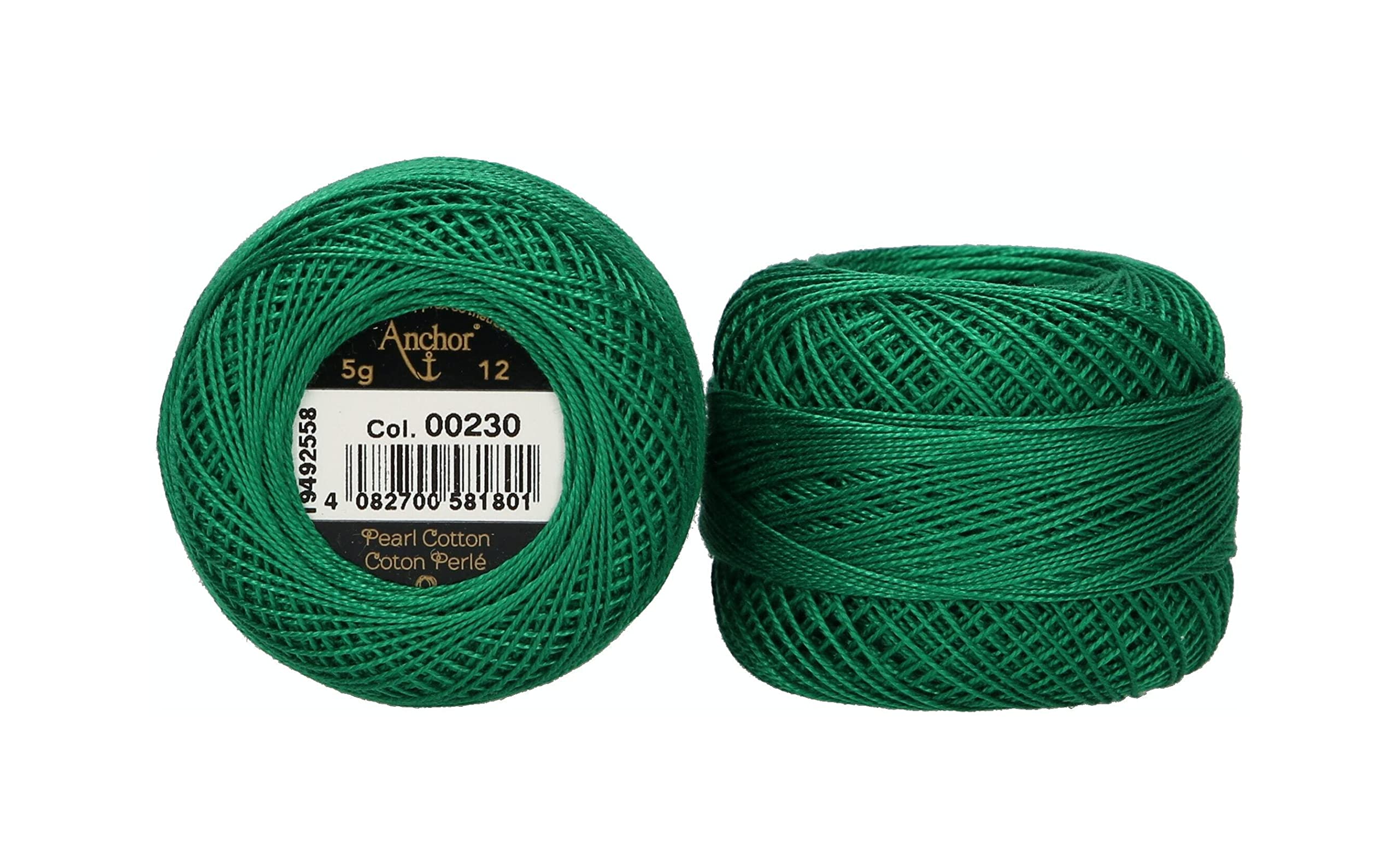 ANCHOR Pearl Yarn, Thickness: 12, Packaging: 5G, Running Length: 56M 230 Embroidery Threads