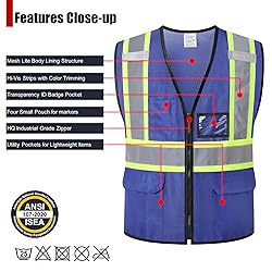 HATAUNKI Safety Vest for Men, Reflective Vest with