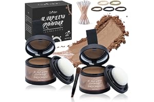 COMDIAN 2 Pack Hairline Powder for Women and Men, Used to Root Touch Up Hair Color, Thinning and Gray Hair Coverage and Bald Spots Coverage, Brown