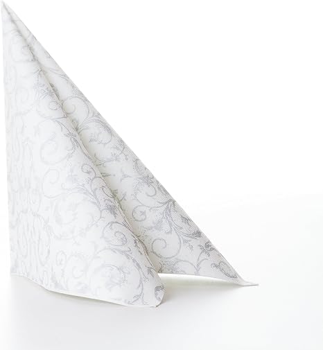 20 Stück Hochzeit Servietten 'Just Married' – Weiß, 33x33 Cm, Aus Zelltuch