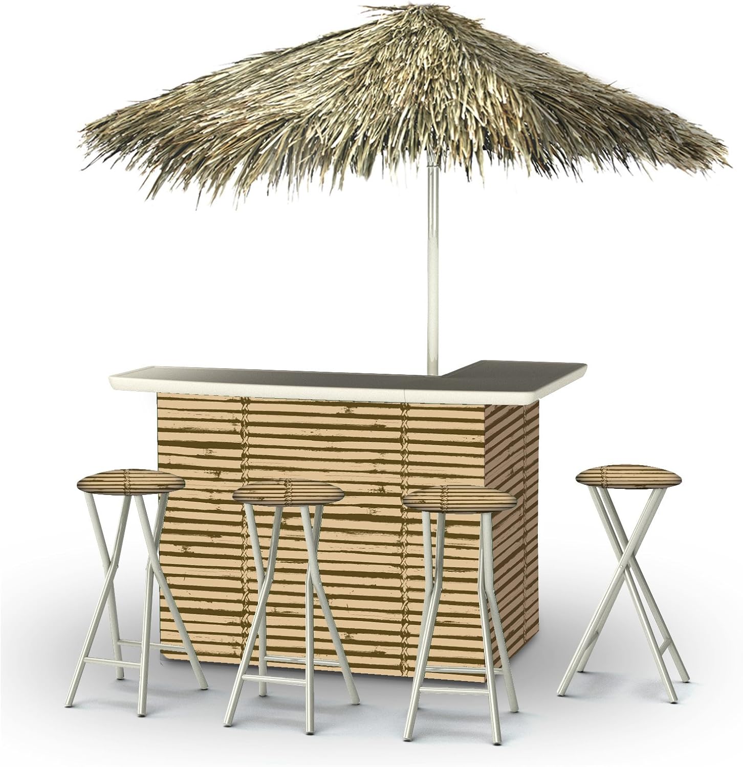 Amazon Com Best Of Times Portable Deluxe Bar Luau Tiki Palapa