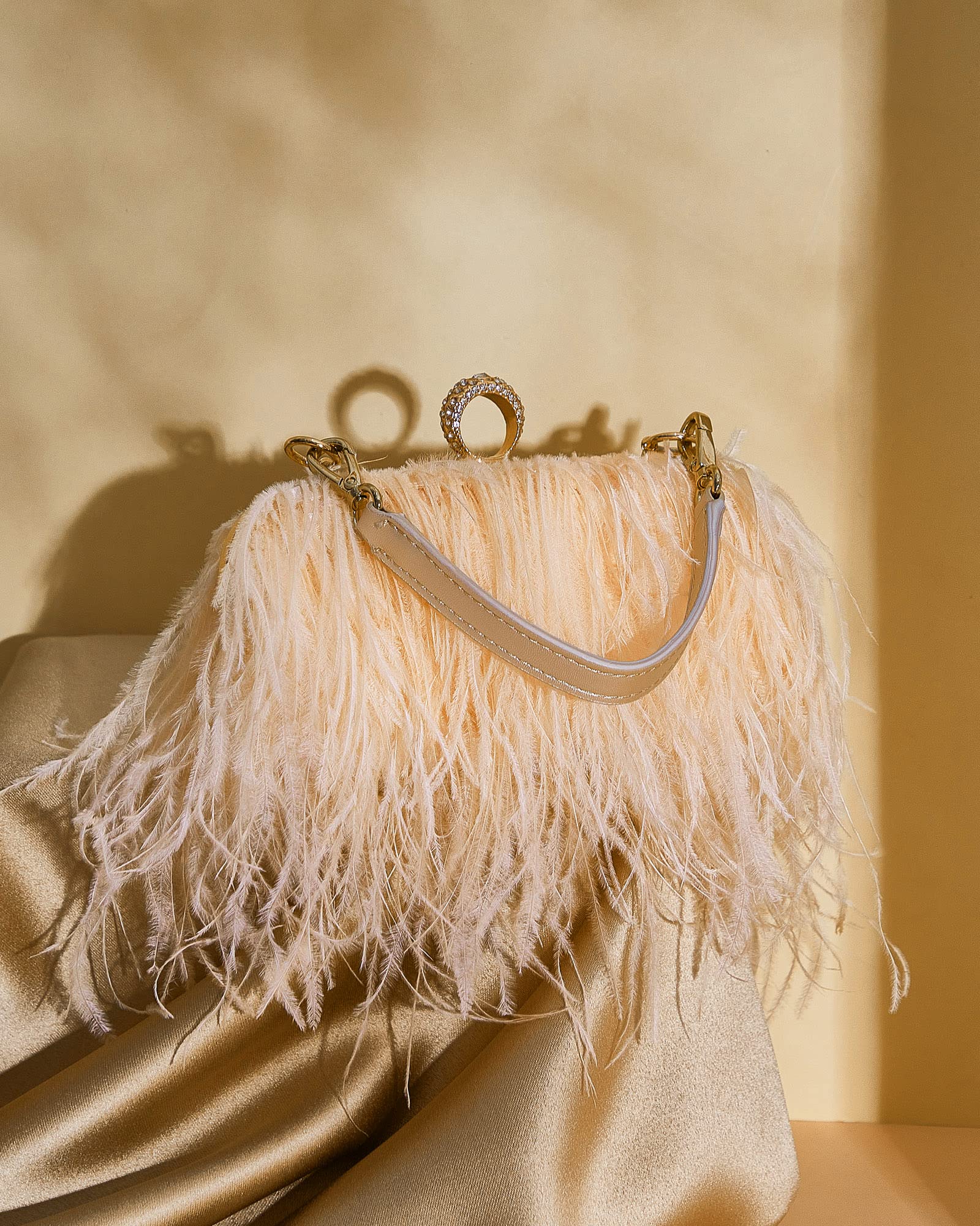 Ostrich Feather Tote Bag