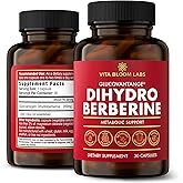 GlucoVantage Dihydroberberine Supplement - Enhanced Berberine for Superior Absorption & Effectiveness - Overall Wellness Support & Energy Balance (200mg)