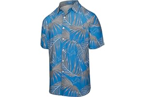 FOCO Men's NFL Team Logo Floral Aloha Tropical Button Up Shirt