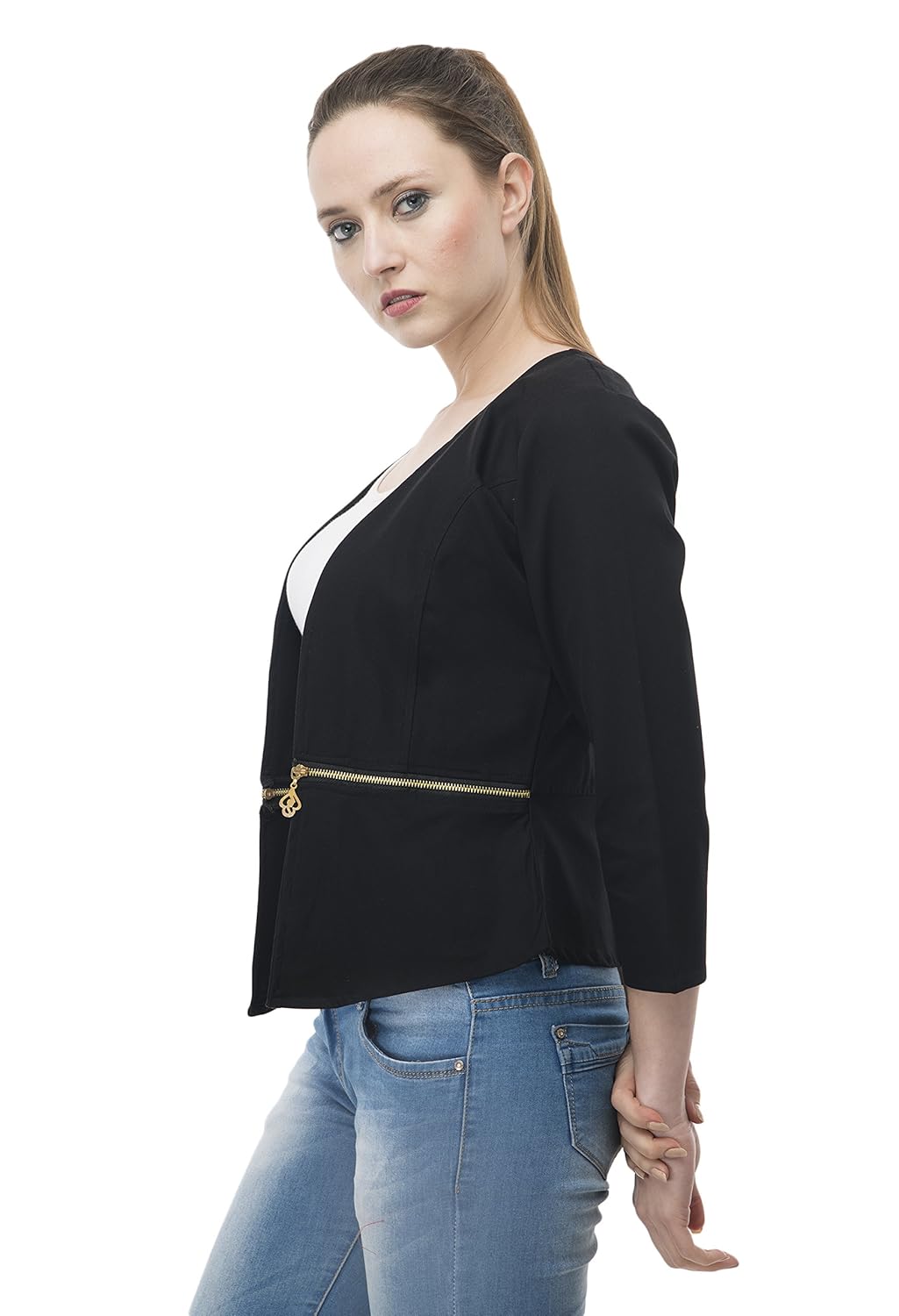 ambrosial women single breasted formal blazer