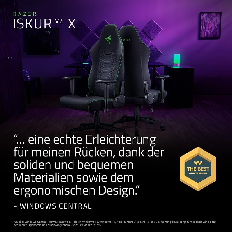 Iskur V2 X- Essential Gaming Chair with Built-in Lumbar Support
