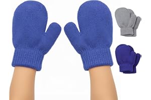 Brook + Bay Toddler Mittens-Kids Magic Gloves Knit Mittens- Childrens Mittens,Kids Mittens Winter,Mittens for Kids,Boys Girls