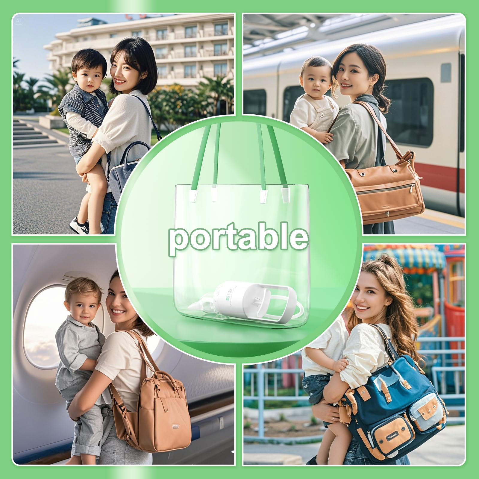 Baby Futur Nasal Aspirator for Baby (White Panda) – Push-Pull Control,Simple to Use Baby Nose Sucker – Gentle Handling of Nasal Mucus– Lcludes Storage Box & Booger Clip