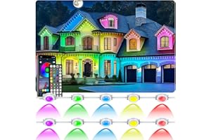CETELUMA 400Ft Permanent Outdoor Lights for House Waterproof, IP67 LED Eave Lights with App/Remote Control, Outdoor Permanent led Lighting for House Roof Decor,Christmas,Party,All Holiday and Daily