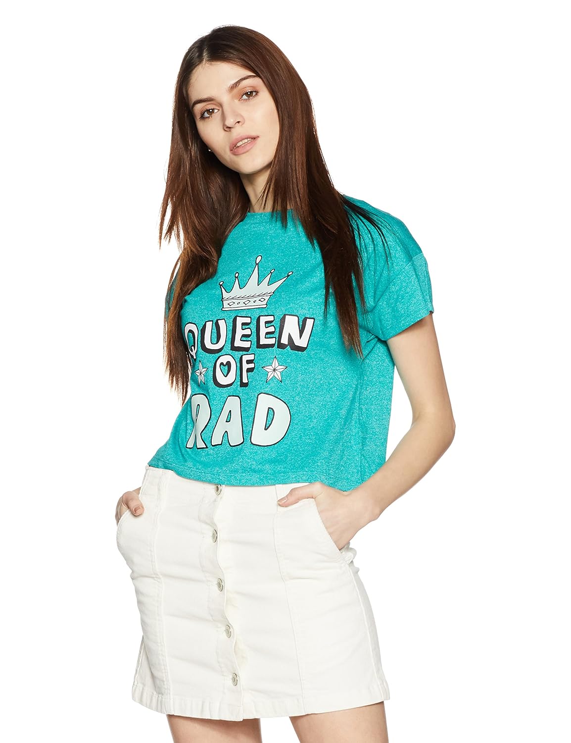 symbol amazon brand women's boxy t-shirt with 3d print