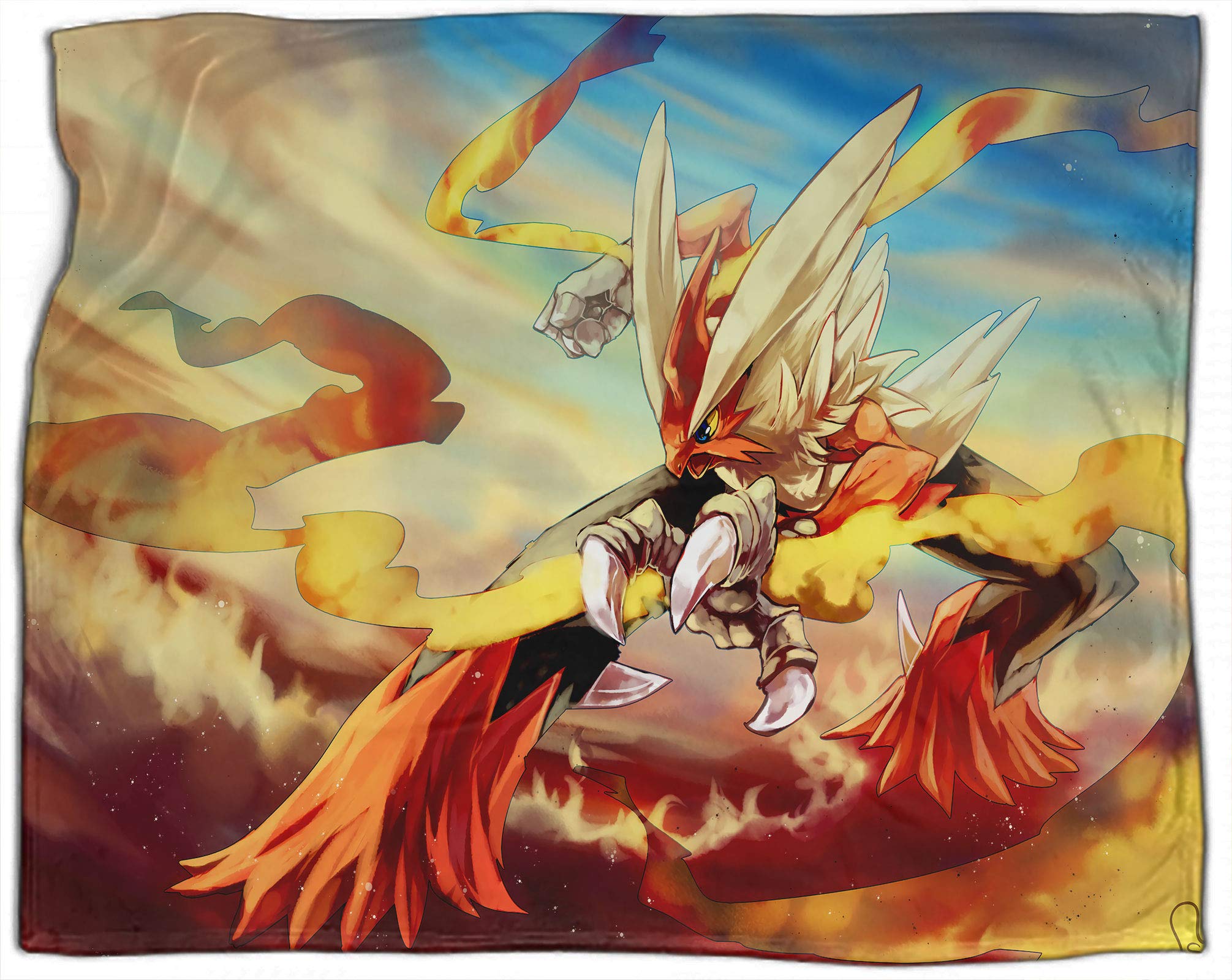 Summer Comforter Blanket Pokemon mega Blaziken Handsome Flame Dorm Bed Baby Cot Traveling Picnic 50x